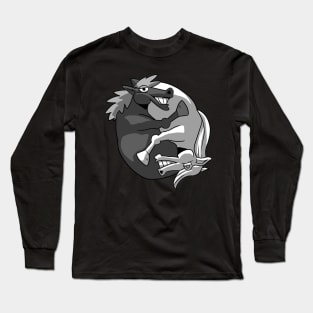 Yin & Yang Horse Long Sleeve T-Shirt